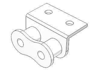 Roller Chain, ANSI Attachment, 80 Pitch, Part, 304 Stainless , 1" Pitch, 1 Strand, WA-2, 