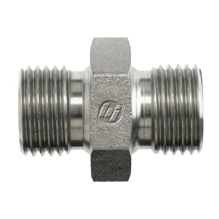 Steel, ISO 9974 Metric Port/Line Nipple, M20X1.5 Male Metric 60° x M20X1.5 Male Metric 60°