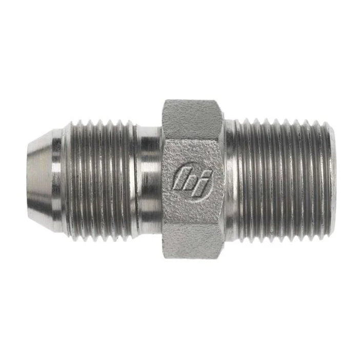 Steel, JIS B0202 Flare Male BSPT Connector, 1-1/2-11 Male JIS x 1-1/2" Male BSPT 30°
