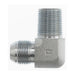 Steel, JIS B0202 Flare Male BSPT 90° Elbow, 1/4" Male JIS x 1/4" Male BSPT 30°
