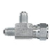 Steel, JIS B0202 Flare Swivel Run Tee, 1/2" Male JIS x 1/2" Female JIS Swivel x 1/2" Male JIS