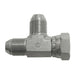 Steel, Komatsu Flare Swivel Run Tee, M22X1.5 Male Komatsu x M22X1.5 Female Komatsu Swivel x M22X1.5 Male Komatsu