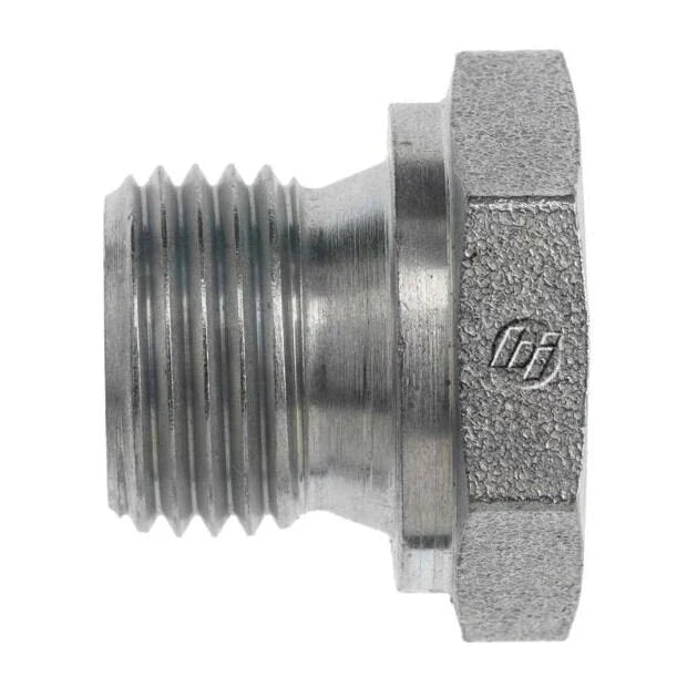 Steel, ISO 9974 (Type E) Metric ED Seal Hex Head Port Plug, M12X1.5 Male Metric