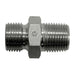 Stainless Steel, ISO 1179 BSPP Port/Line Male BSPT Connector, 1/2-14 Male BSPP 60° Line/Port x 3/8" Male BSPT 30°