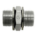 Steel, ISO 1179 BSPP Bonded Seal (Type D) Port/Line Union, 3/8-19 Male BSPP 60° Line/Port x 1/4-19 Male BSPP 60° Line/Port
