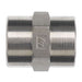 Stainless Steel, ISO 7-1 (Type R) BSPT Coupling, 1/4" Female BSPT x 1/4" Female BSPT