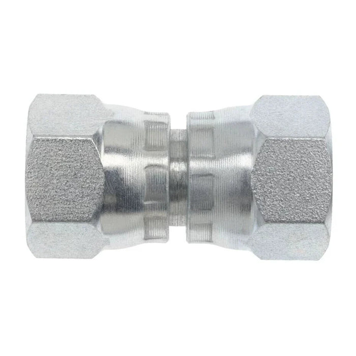 Steel, ISO 8434-6 60° Cone BSPP Swivel Coupling, 2-11 Female BSPP Swivel x 2-11 Female BSPP Swivel