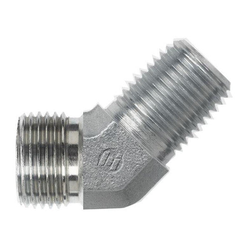 Steel, ISO 8434-6 60° Cone Male BPST 45° Elbow, 2-11 Male BSPP 60° x 2" Male BSPT 30°