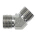 Steel, ISO 8434-6 60° Cone Union 45° Elbow, 3/4-14 Male BSPP 60° x 3/4-14 Male BSPP 60°