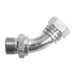 Steel, ISO 8434-6 60° Cone Male BSPP Swivel 45° Forged Elbow, 1-1/2-11 Male BSPP 60° x 1-1/2-11 Female BSPP Swivel