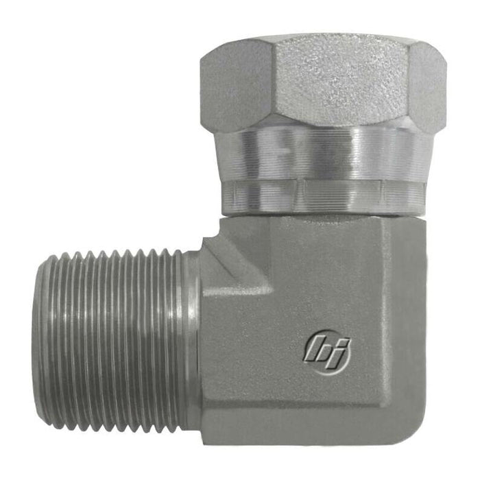 Steel, ISO 7-1 (Type R) BSPT/BSPP Swivel Elbow, 1" Male BSPT x 1-11 Female BSPP Swivel