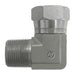 Steel, ISO 7-1 (Type R) BSPT/BSPP Swivel Elbow, 1" Male BSPT x 1-11 Female BSPP Swivel