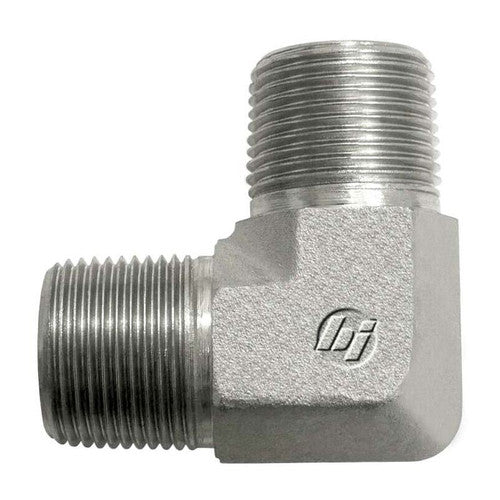 Steel, ISO 7-1 (Type R) Male BSPT Union 90° Elbow, 3/4" Male BSPT 30° x 3/4" Male BSPT 30°