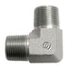 Stainless Steel, ISO 7-1 (Type R) Male BSPT Union 90° Elbow, 1/2" Male BSPT 30° x 1/2" Male BSPT 30°