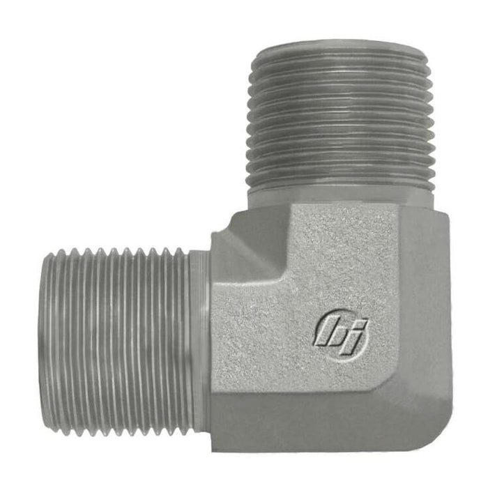 Steel, ISO 8434-6 60° Cone Male BSPT 90° Elbow, 1/8-28 Male BSPP 60° x 1/4" Male BSPT