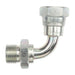Steel, ISO 1179 BSPP Port/Line Swivel 90° Swept Elbow, 3/4-14 Male BSPP 60° x 3/4-14 Female BSPP Swivel