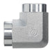 Steel, ISO 1179 BSPP Rigid Port Coupling 90° Elbow, 1-11 Female BSPP x 1-11 Female BSPP