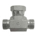 Stainless Steel, ISO 8434-6 60° Cone Female BSPP Swivel Branch Tee, 1/4-19 Male BSPP 60° x 1/4-19 Male BSPP 60° x 1/4-19 Female BSPP Swivel