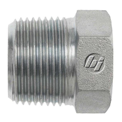 Steel, ISO 7-1 (Type R) BSPT Hex Head Plug, 2" Male BSPT