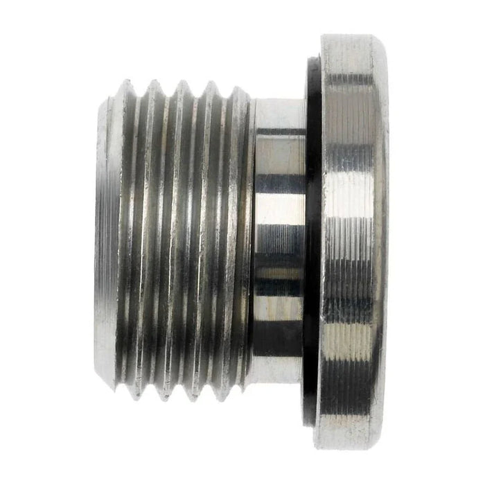 Stainless Steel, ISO 1179 (Type E) BSPP ED Seal Hollow Hex Port Plug, 1/4-19 Male BSPP ED Seal