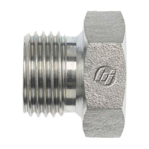 Steel, ISO 1179 BSPP (Type D) Bonded Seal Hex Head Port Plug, 2-1/2-11 Male BSPP 60° Line/Port