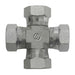 Steel, ISO 8434-6 60° Cone BSPP Swivel Union Cross, 3/4-14 Female BSPP Swivel