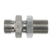 Stainless Steel, ISO 8434-6 60° Cone BSPP Bulkhead With Lock Nut, 1-1/2-11 Male BSPP 60° x 1-1/2-11 Male BSPP 60°