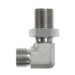 Steel, ISO 8434-6 60° Cone BSPP Bulkhead 90° Elbow With Lock Nut, 3/4-14 Male BSPP 60° x 3/4-14 Male BSPP 60°