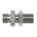 Steel, ISO 9974 (Type B) Male Metric Bulkhead With Lock Nut, M16X1.5 Male Metric 60° x M16X1.5 Male Metric 60°