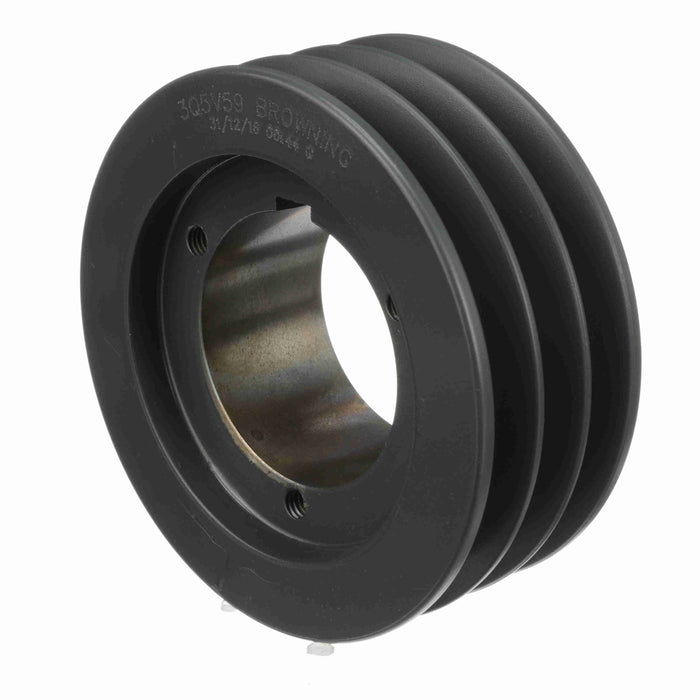 3 Groove Cast Iron Bushed Bore Multiple Sheave