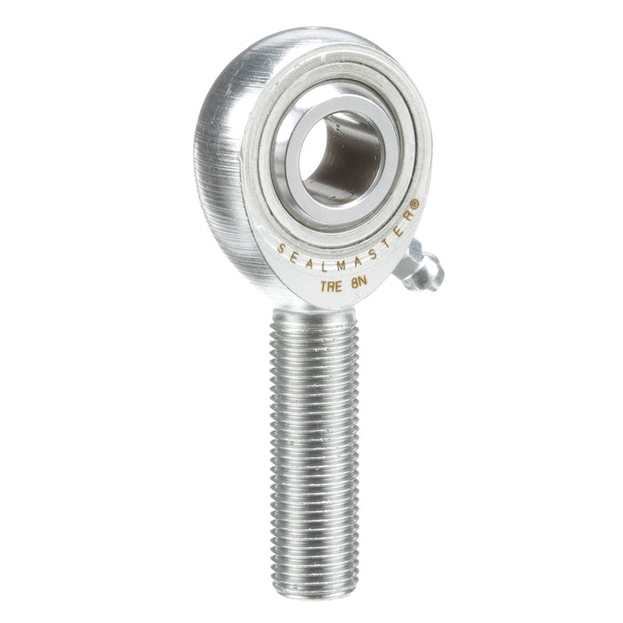 Rod Ends Precision Series Rod Ends 0.5000" ID Male Thread 1/2"-20 Thread Right Hand Thread Steel Body Corrosion Resistant Plated Body Heat Treated Body Chrome Plated 52100 Steel Ball Grease Fitting