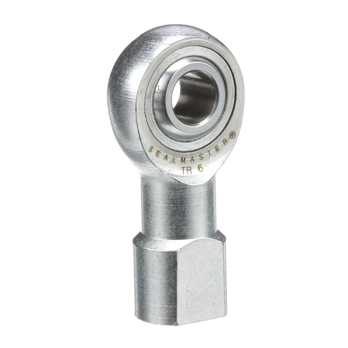 Rod Ends Precision Series Rod Ends 0.3750" ID Female Thread 3/8"-24 Thread Right Hand Thread Steel Body Corrosion Resistant Plated Body Heat Treated Body Chrome Plated 52100 Steel Ball 