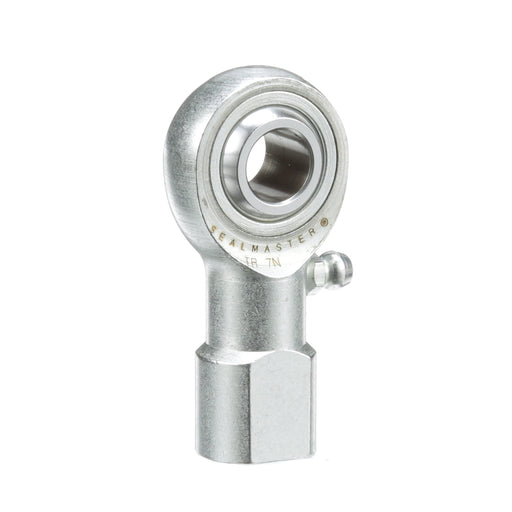 Rod Ends Precision Series Rod Ends 0.4375" ID Female Thread 7/16"-20 Thread Right Hand Thread Steel Body Corrosion Resistant Plated Body Heat Treated Body Chrome Plated 52100 Steel Ball Grease Fitting