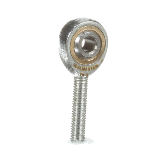 Rod Ends Commercial/Industrial Rod Ends 0.1875" ID Male Thread #10-32 Thread Right Hand Thread Steel Body Corrosion Resistant Plated Body Heat Treated Body Chrome Plated 52100 Steel Ball 