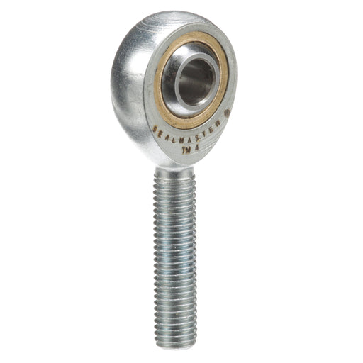 Rod Ends Commercial/Industrial Rod Ends 0.2500" ID Male Thread 1/4"-28 Thread Right Hand Thread Steel Body Corrosion Resistant Plated Body Heat Treated Body Chrome Plated 52100 Steel Ball 