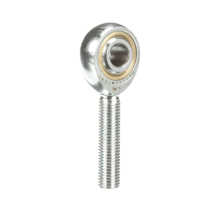 Rod Ends Commercial/Industrial Rod Ends 0.3125" ID Male Thread 5/16"-24 Thread Right Hand Thread Steel Body Corrosion Resistant Plated Body Heat Treated Body Chrome Plated 52100 Steel Ball 