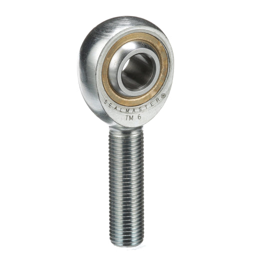 Rod Ends Commercial/Industrial Rod Ends 0.3750" ID Male Thread 3/8"-24 Thread Right Hand Thread Steel Body Corrosion Resistant Plated Body Heat Treated Body Chrome Plated 52100 Steel Ball 