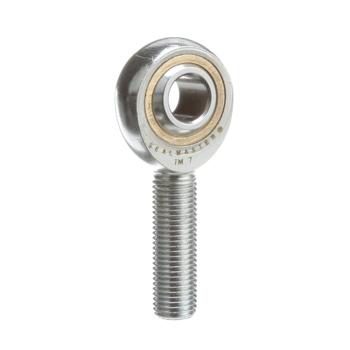 Rod Ends Commercial/Industrial Rod Ends 0.4375" ID Male Thread 7/16"-20 Thread Right Hand Thread Steel Body Corrosion Resistant Plated Body Heat Treated Body Chrome Plated 52100 Steel Ball 