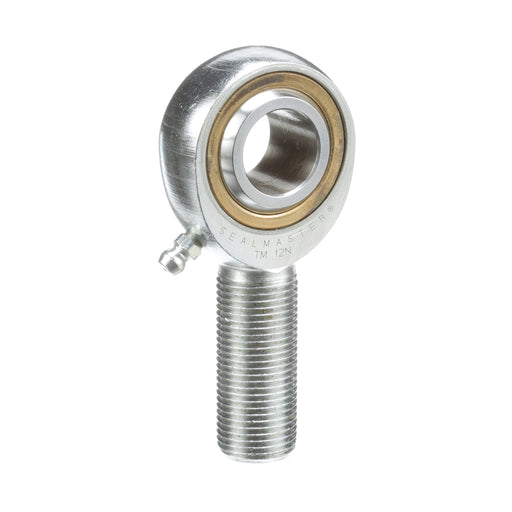 Rod Ends Commercial/Industrial Rod Ends 0.7500" ID Male Thread 3/4"-16 Thread Right Hand Thread Steel Body Corrosion Resistant Plated Body Heat Treated Body Chrome Plated 52100 Steel Ball Grease Fitting