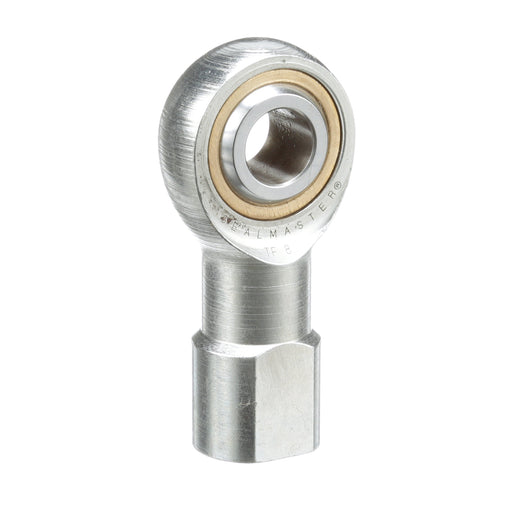 Rod Ends Commercial/Industrial Rod Ends 0.5000" ID Female Thread 1/2"-20 Thread Right Hand Thread Steel Body Corrosion Resistant Plated Body Heat Treated Body Chrome Plated 52100 Steel Ball 