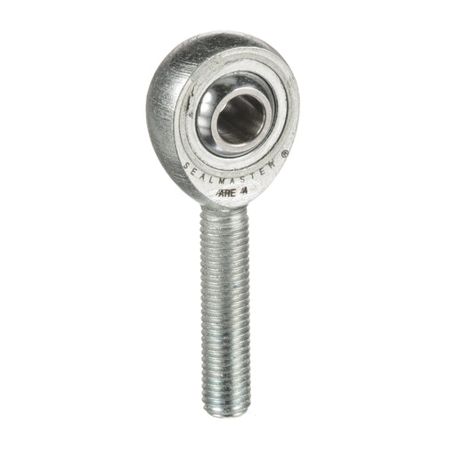 Rod Ends Precision Series Rod Ends 0.2500" ID Male Thread 1/4"-28 Thread Right Hand Thread Steel Body Corrosion Resistant Plated Body Heat Treated Body Chrome Plated 52100 Steel Ball 