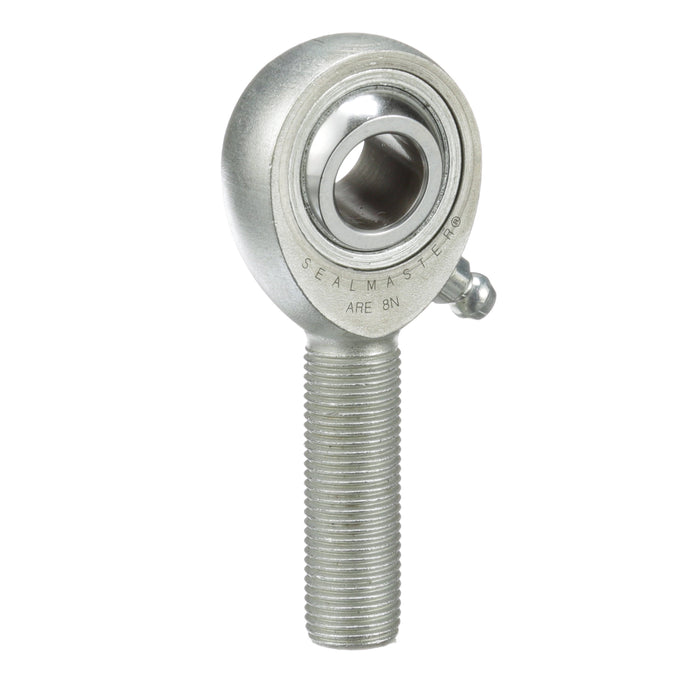 Rod Ends Precision Series Rod Ends 0.5000" ID Male Thread 1/2"-20 Thread Right Hand Thread Steel Body Corrosion Resistant Plated Body Heat Treated Body Chrome Plated 52100 Steel Ball Grease Fitting