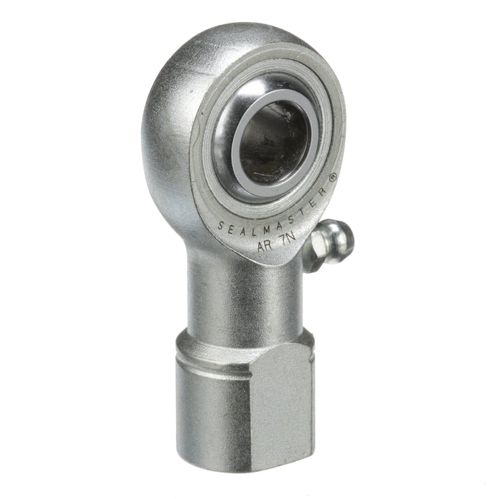 Rod Ends Precision Series Rod Ends 0.4375" ID Female Thread 7/16"-20 Thread Right Hand Thread Steel Body Corrosion Resistant Plated Body Heat Treated Body Chrome Plated 52100 Steel Ball Grease Fitting