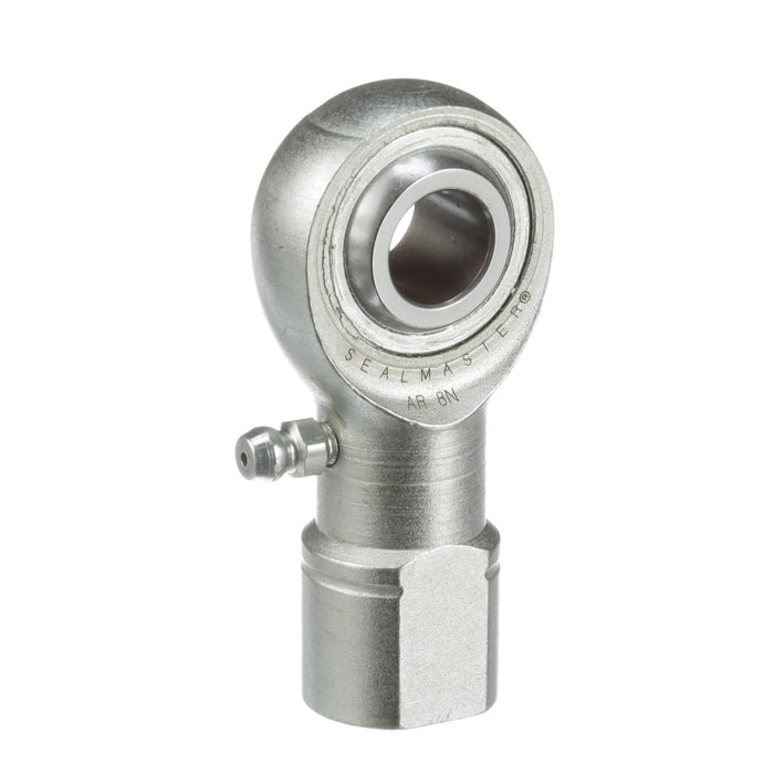 Rod Ends Precision Series Rod Ends 0.5000" ID Female Thread 1/2"-20 Thread Right Hand Thread Steel Body Corrosion Resistant Plated Body Heat Treated Body Chrome Plated 52100 Steel Ball Grease Fitting