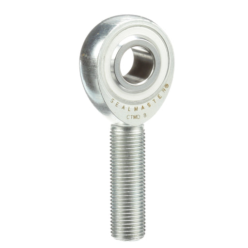 Rod Ends Commercial/Industrial Rod Ends 0.5000" ID Male Thread 1/2"-20 Thread Right Hand Thread Steel Body Corrosion Resistant Plated Body Heat Treated Body Chrome Plated 52100 Steel Ball 