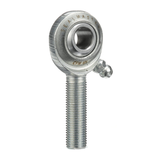 Rod Ends Commercial/Industrial Rod Ends 0.3750" ID Male Thread 3/8"-24 Thread Right Hand Thread Steel Body Corrosion Resistant Plated Body Heat Treated Body Chrome Plated 52100 Steel Ball Grease Fitting