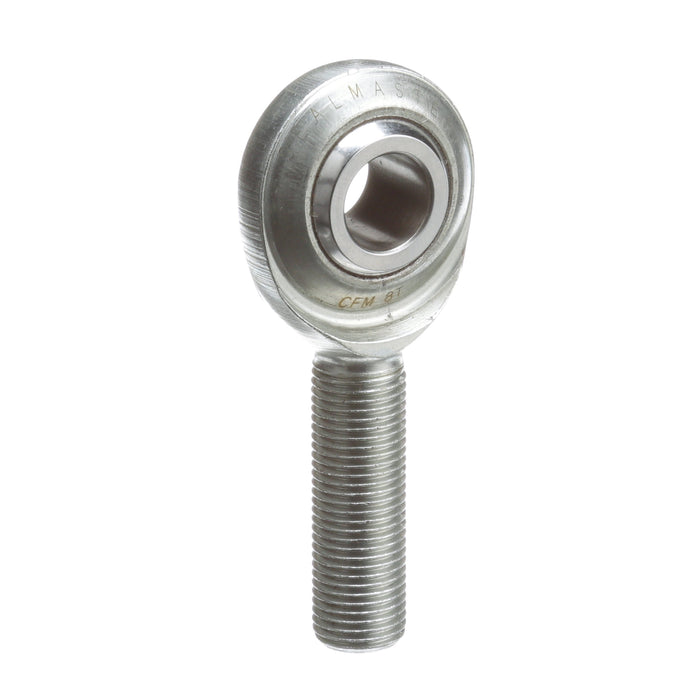 Rod Ends Commercial/Industrial Rod Ends 0.5000" ID Male Thread 1/2"-20 Thread Right Hand Thread Steel Body Corrosion Resistant Plated Body Heat Treated Body Chrome Plated 52100 Steel Ball PTFE Liner