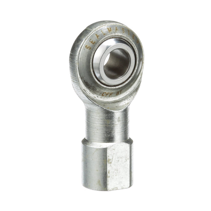 Rod Ends Commercial/Industrial Rod Ends 0.5000" ID Female Thread 1/2"-20 Thread Right Hand Thread Steel Body Corrosion Resistant Plated Body Heat Treated Body Chrome Plated 52100 Steel Ball PTFE Liner