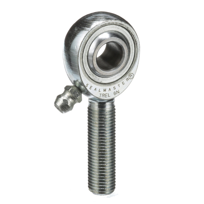 Rod Ends Precision Series Rod Ends 0.3750" ID Male Thread 3/8"-24 Thread Left Hand Thread Steel Body Corrosion Resistant Plated Body Heat Treated Body Chrome Plated 52100 Steel Ball Grease Fitting