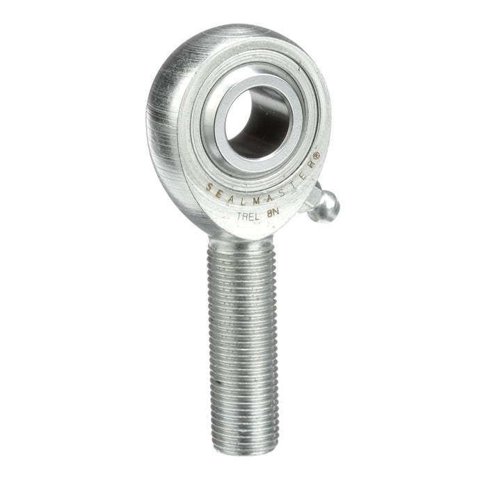 Rod Ends Precision Series Rod Ends 0.5000" ID Male Thread 1/2"-20 Thread Left Hand Thread Steel Body Corrosion Resistant Plated Body Heat Treated Body Chrome Plated 52100 Steel Ball Grease Fitting